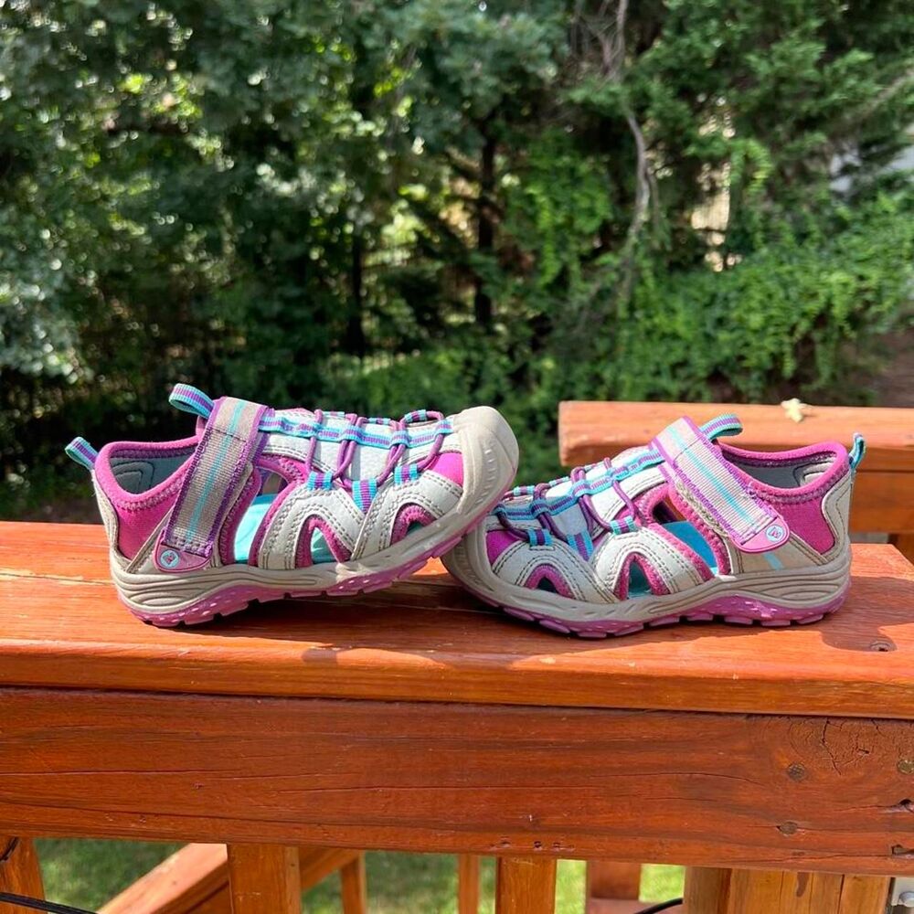 Merrell Youth 11 Hudro 2.0 Grey Purple Outdoor Hiking Play Sandals